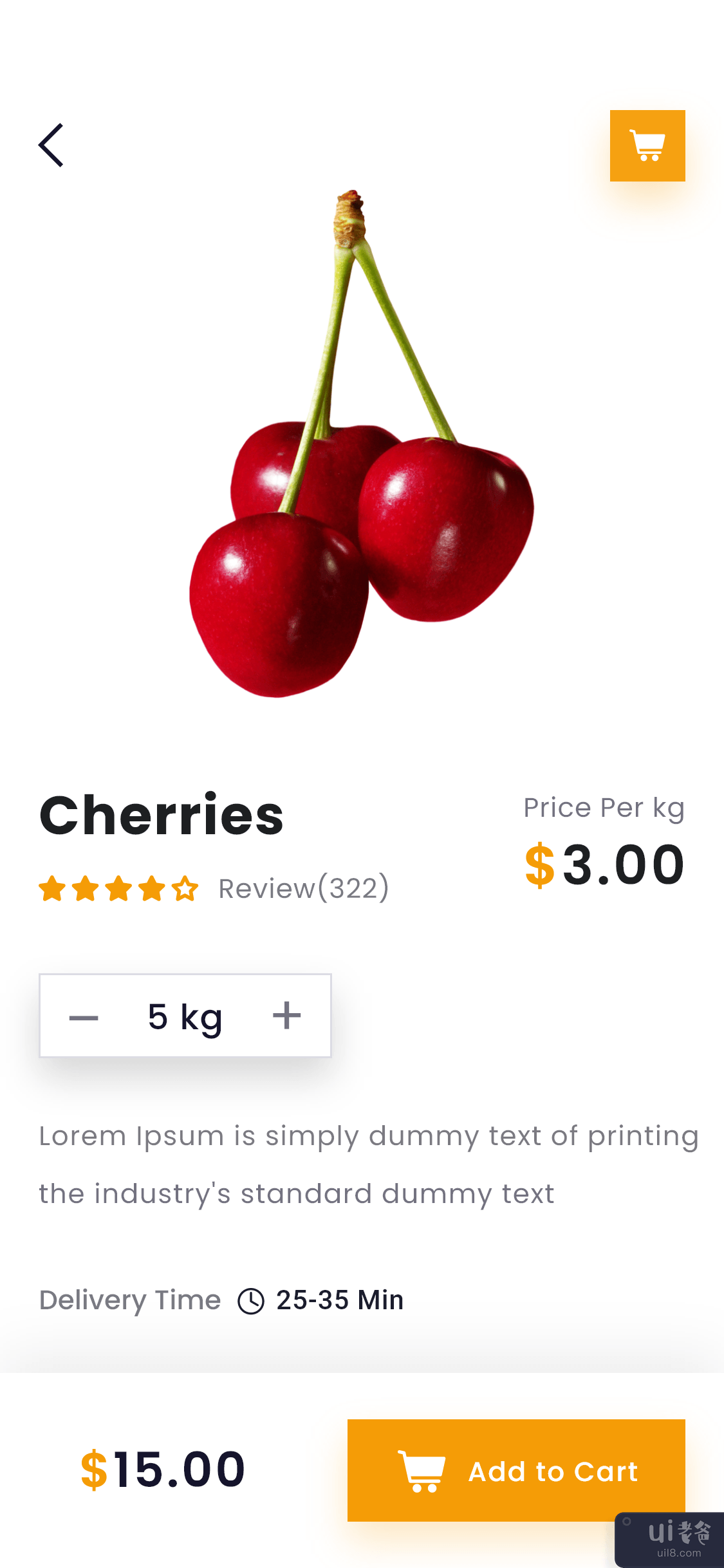 水果应用界面(Fruit App UI)插图1