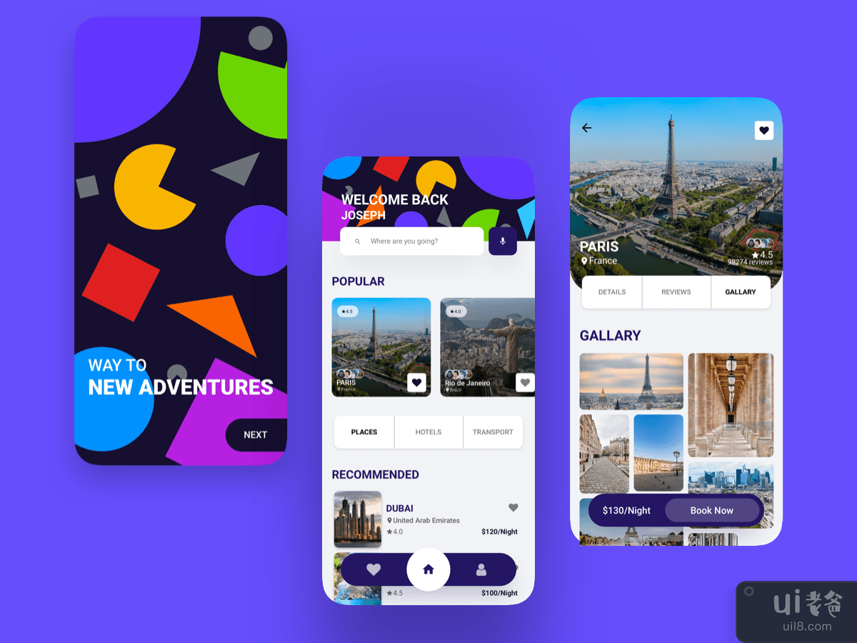 Travell app concept