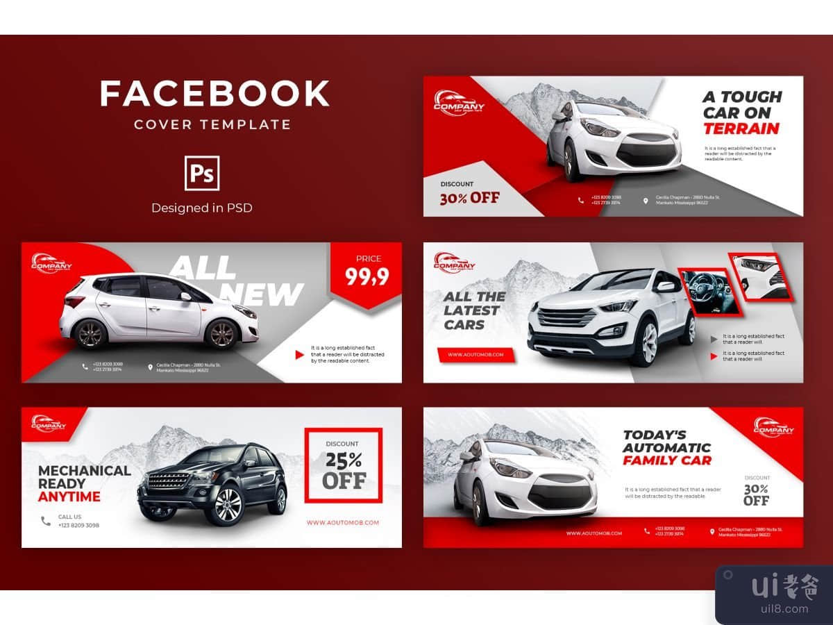 Facebook Cover Template Automotive