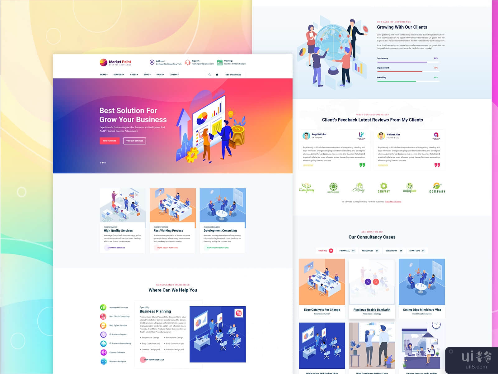 #1MarketPoint - Multipurpose Business And Agency PSD Template