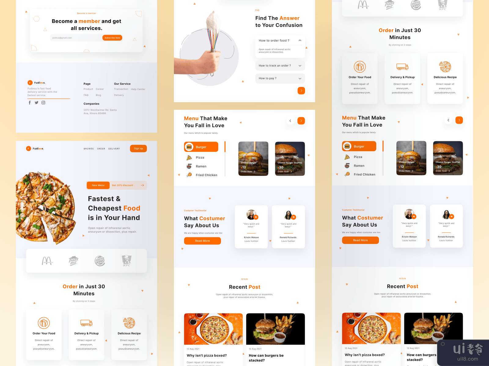 Fudiess - 食品配送移动和平板响应(Fudiess - Food delivery Mobile & Tablet Responsive)插图2