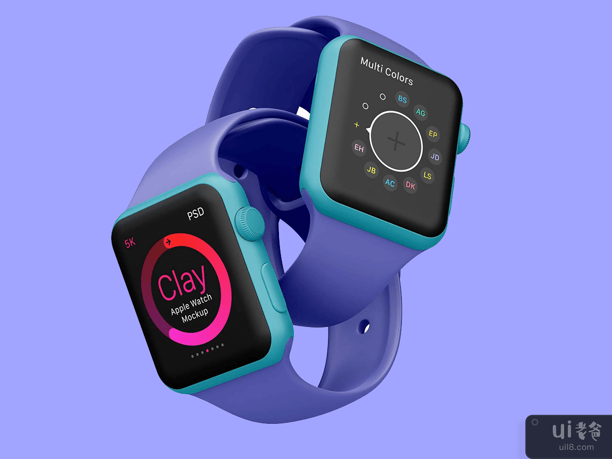 粘土 Apple Watch 模型(Clay Apple Watch Mockup)插图