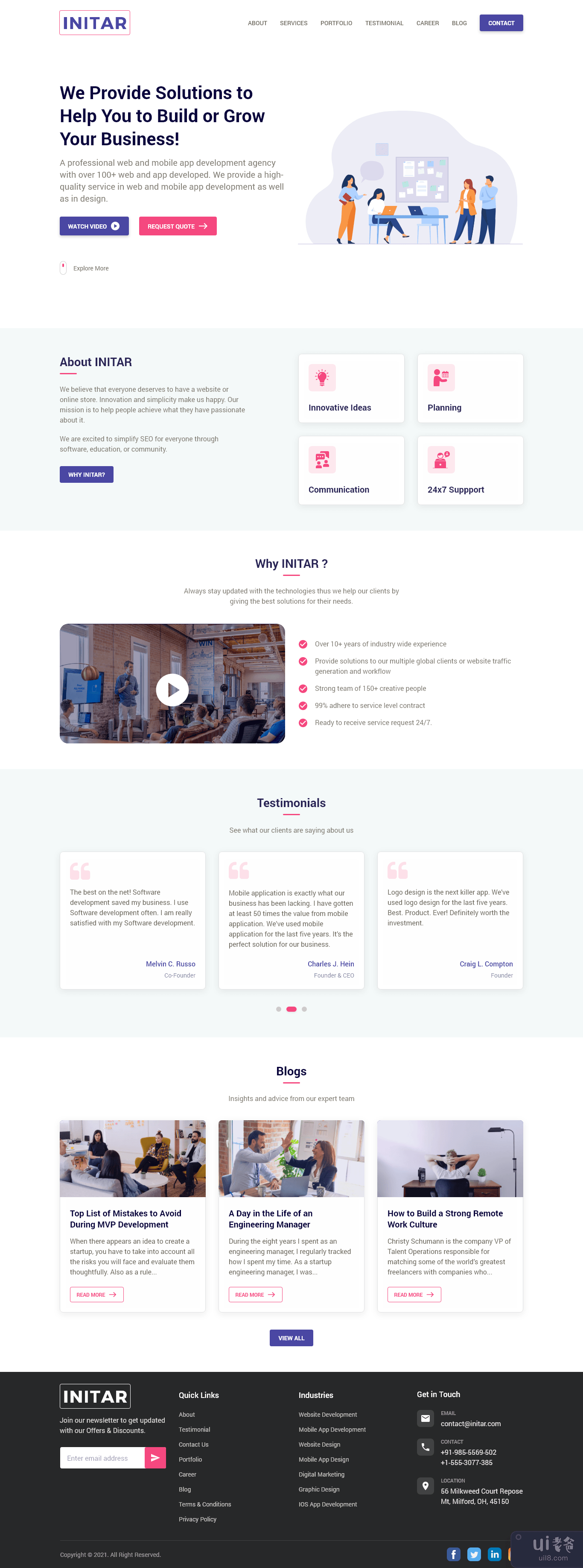 伊尼塔 |登陆页面设计 |资讯科技公司(INITAR | Landing Page Design | IT Company)插图