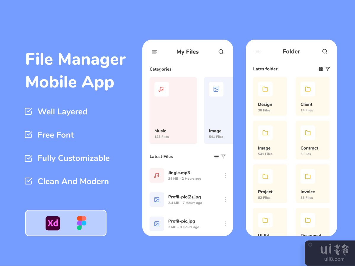 FileX - File manager mobile app concept