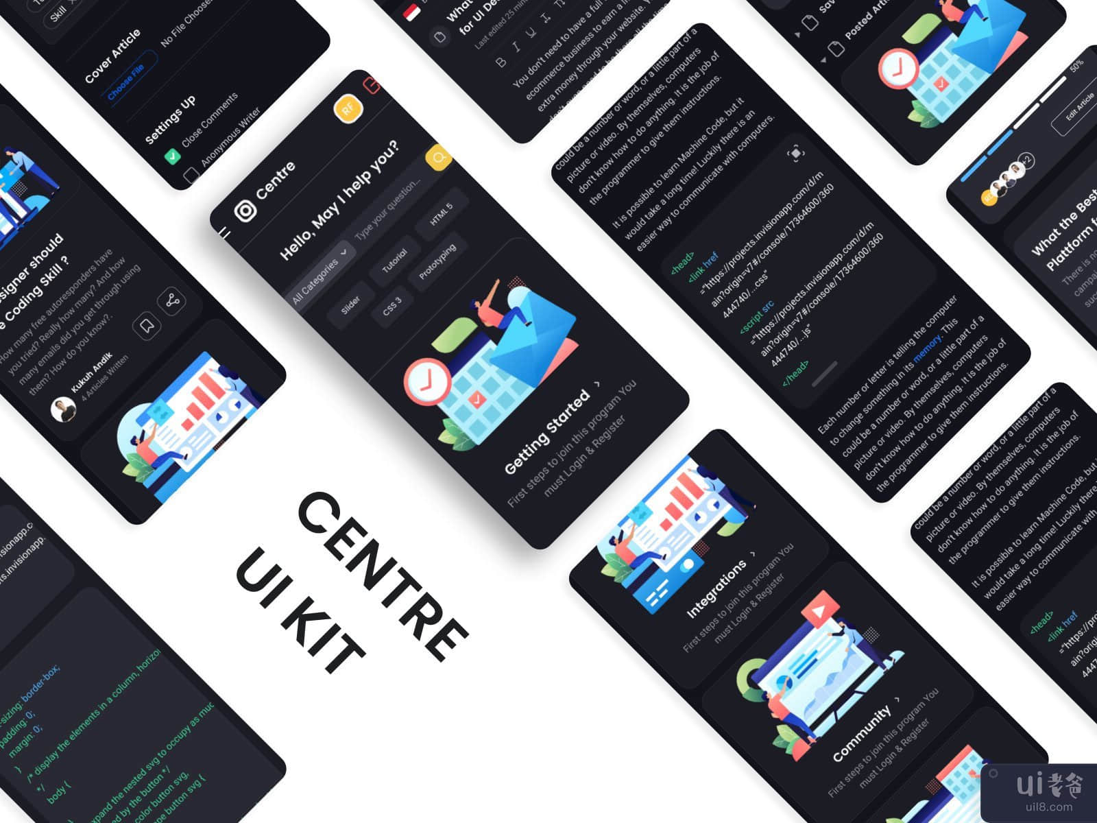 Centre Ui Kit Dark Screen #7