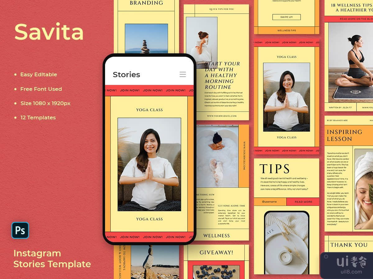 Savita - Wellness Instagram Stories Template