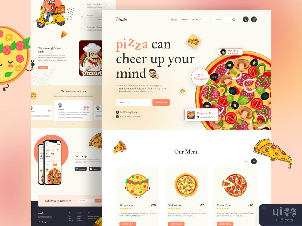 Pizza concept website