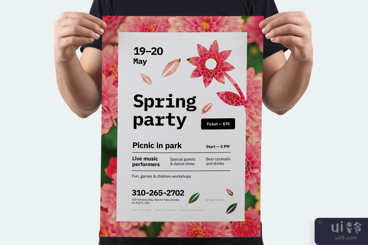春天海报模板(Spring Poster Template)插图