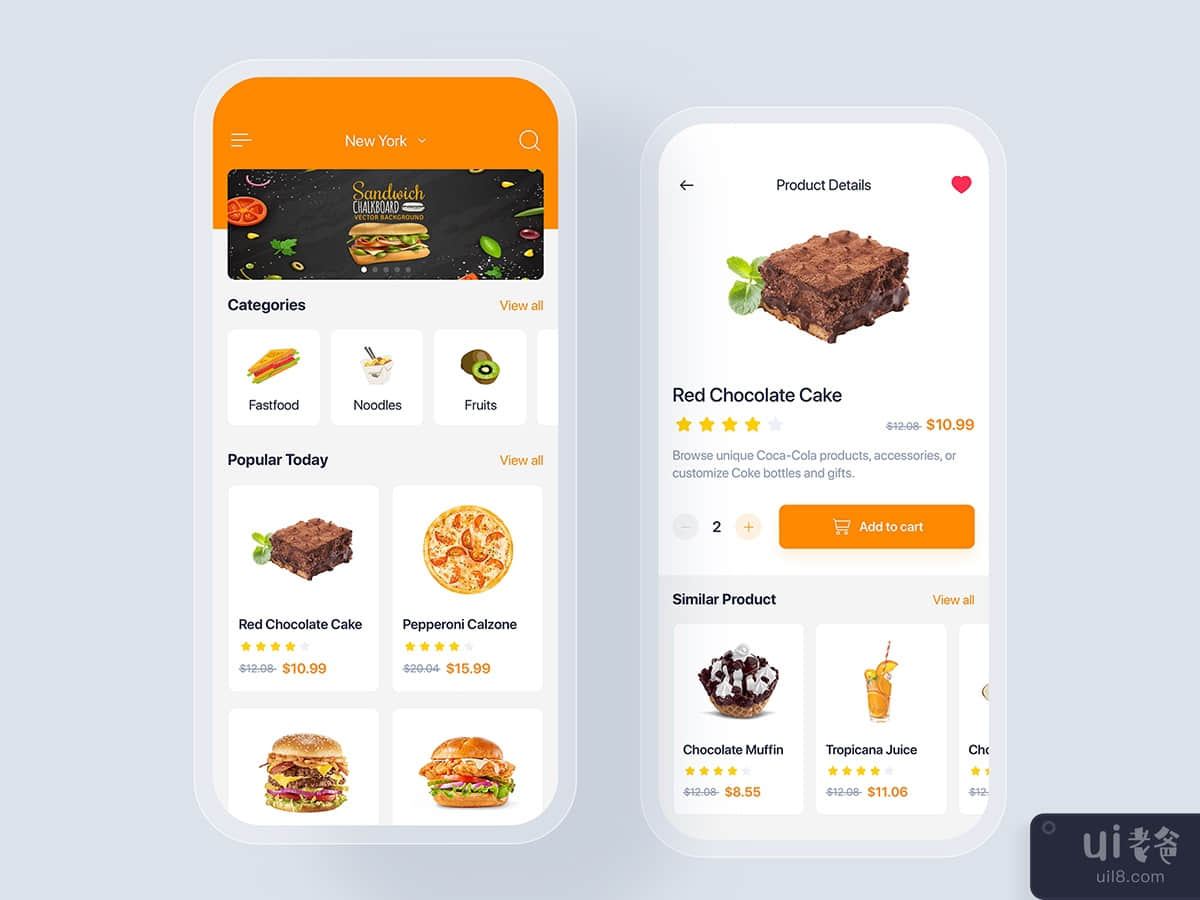 Food Ordering mobile UI concept