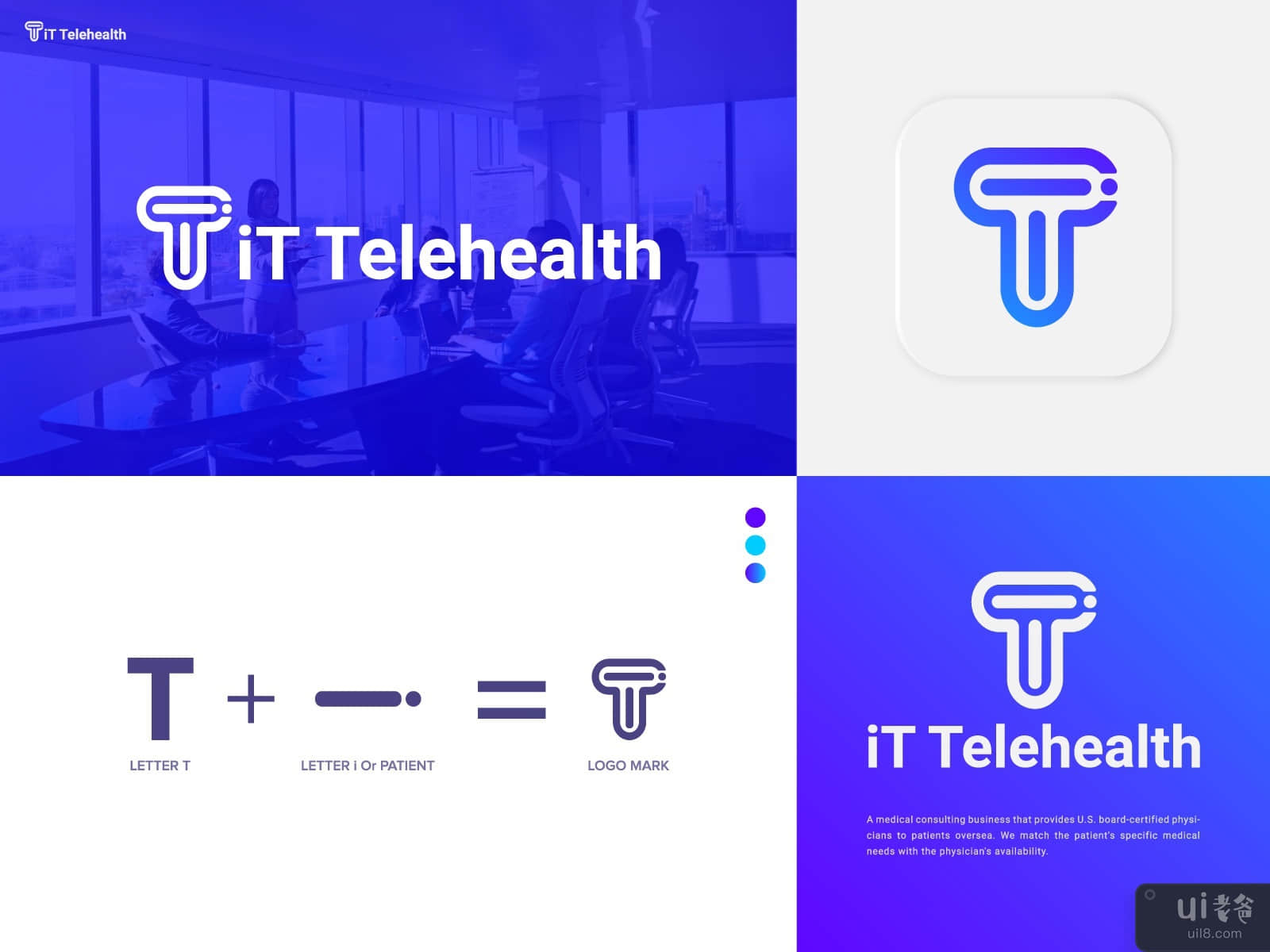 Medical logo | T + I Letter Logo | IT Telehealth L