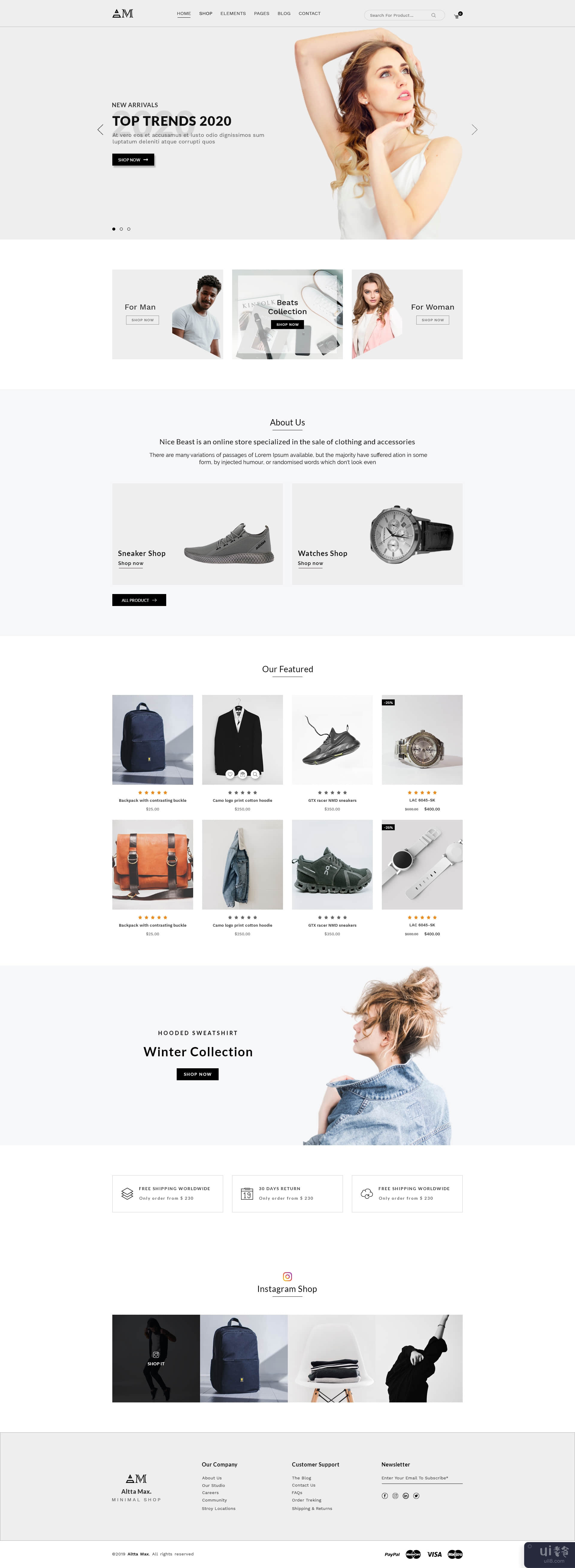 电子商务购物 UI 设计模板(Ecommerce Shopping UI Design Template)插图3