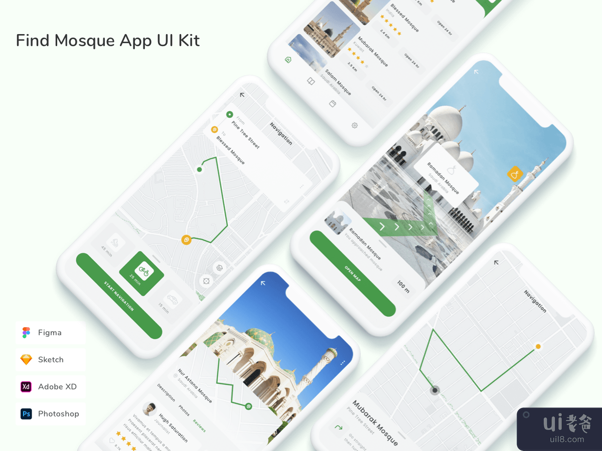 Find Mosque App UI Kit