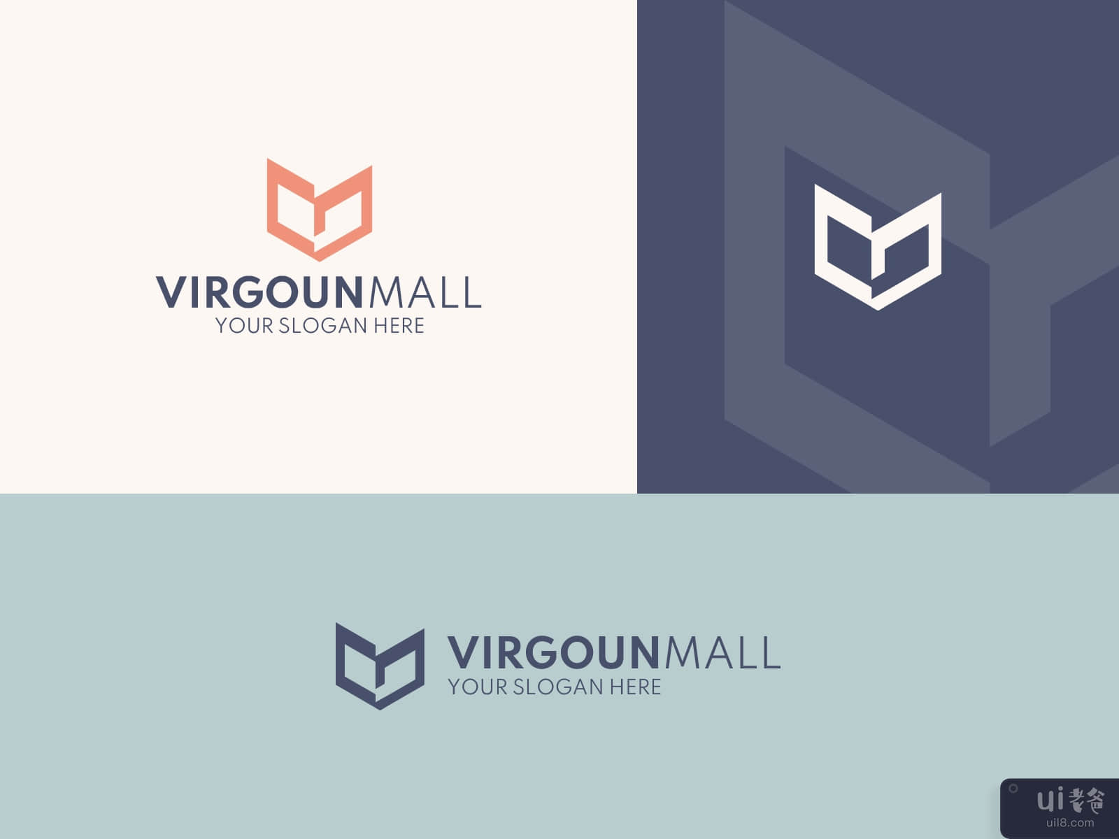 V + M Logo Design