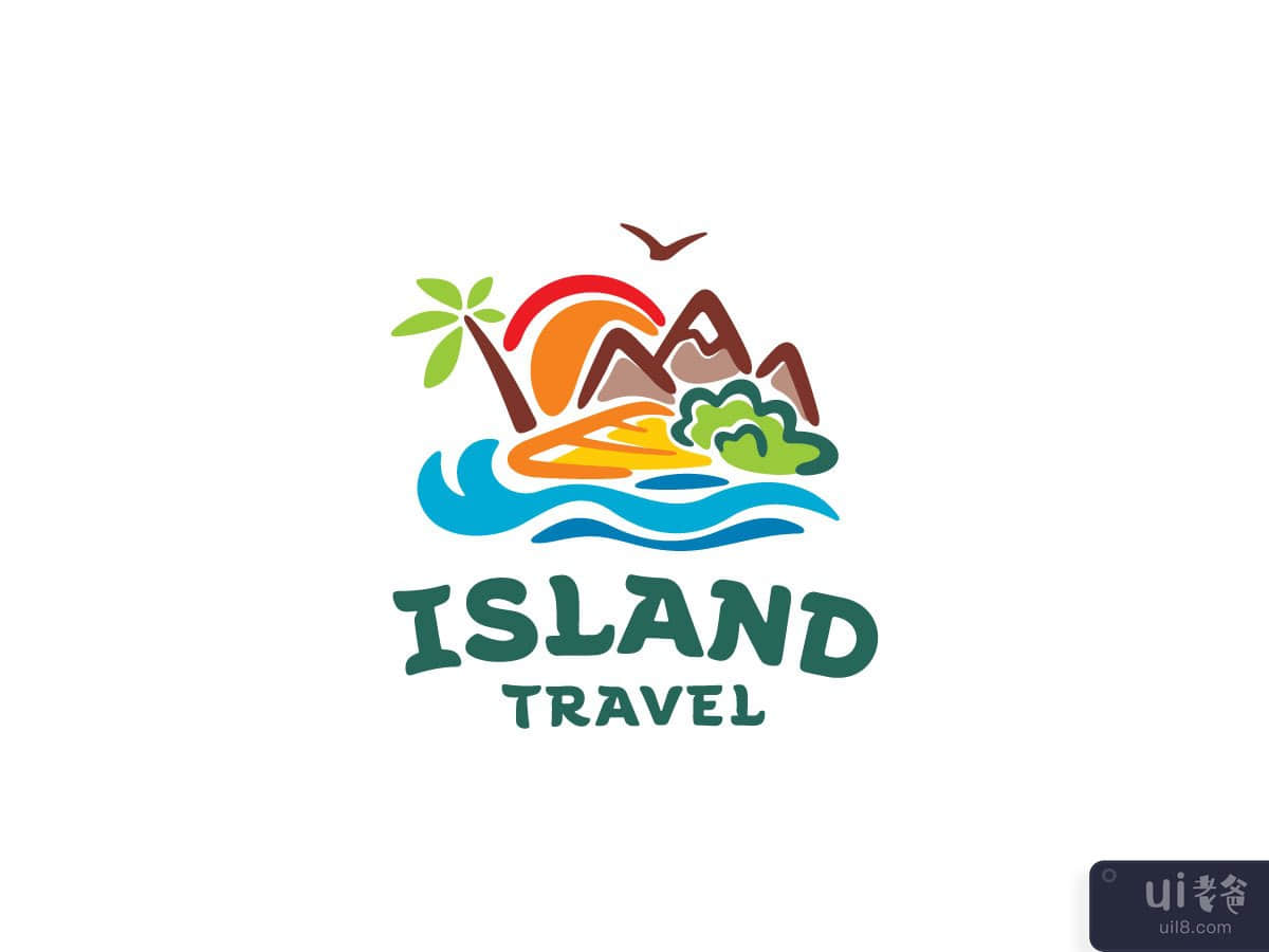 Island travel logo design