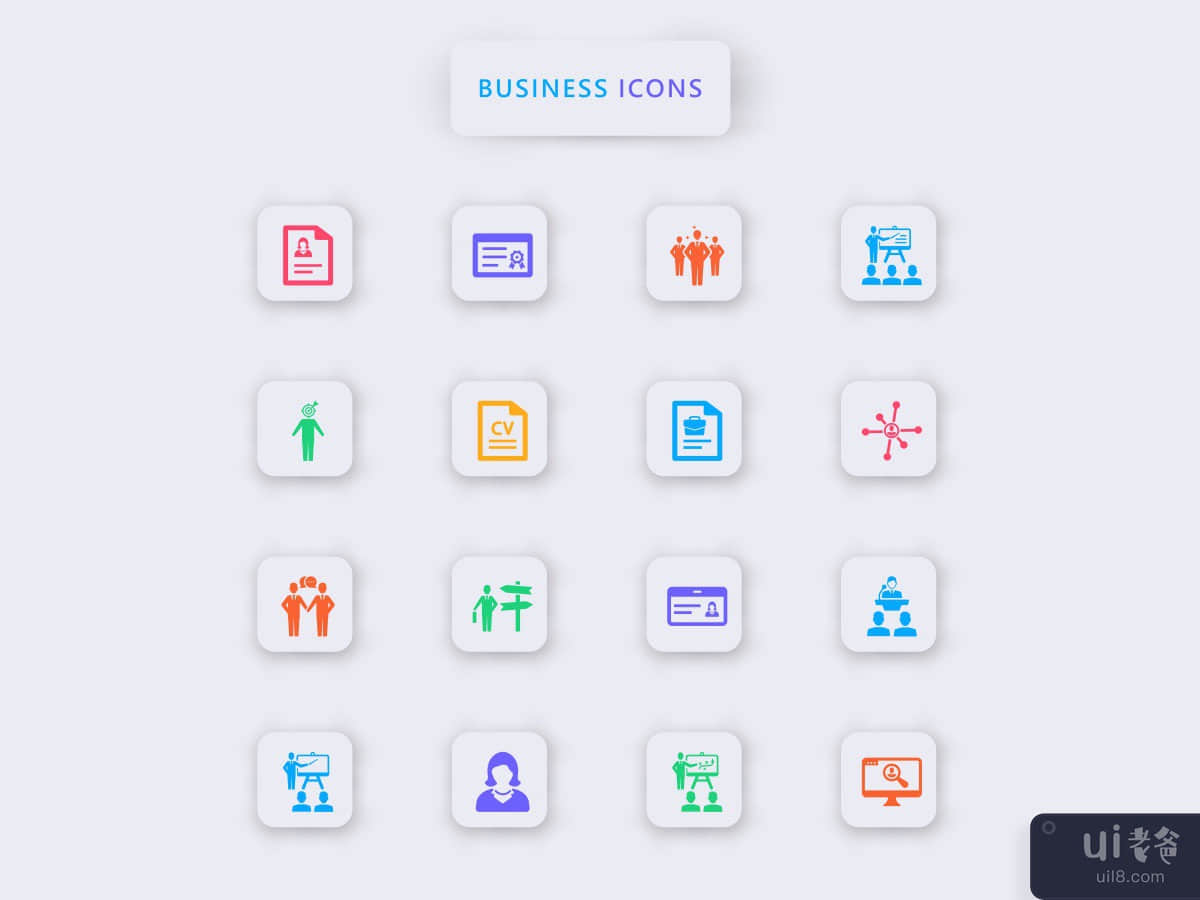 Business Colorful icons!