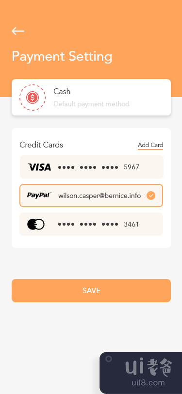 带有 2 个选项的付款屏幕(Payment screen with 2 options)插图