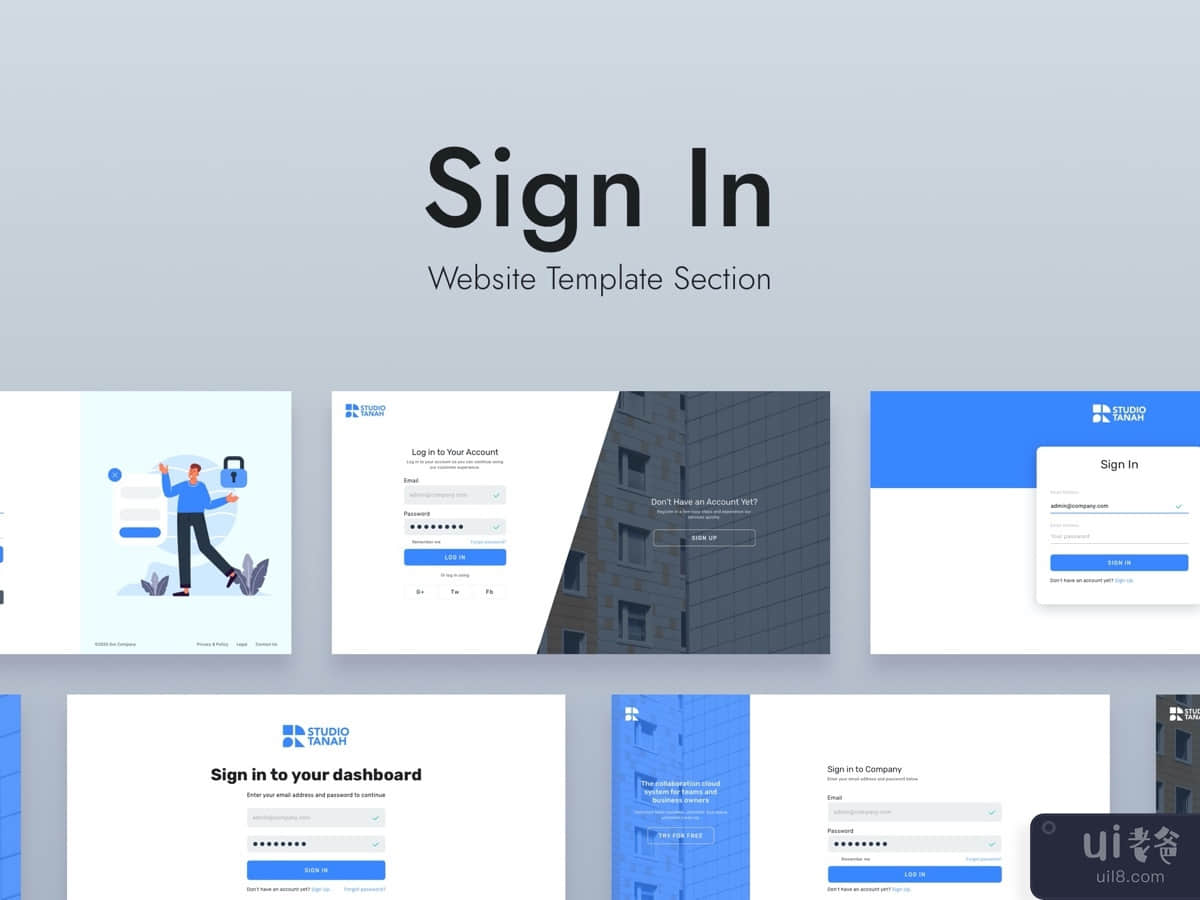 Web Sign In Design Template