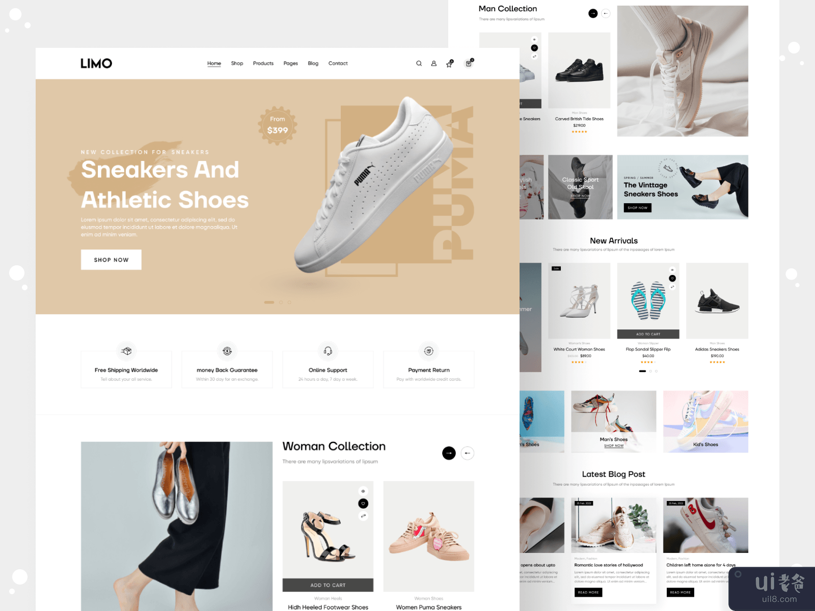 鞋类网站(shoes Website)插图
