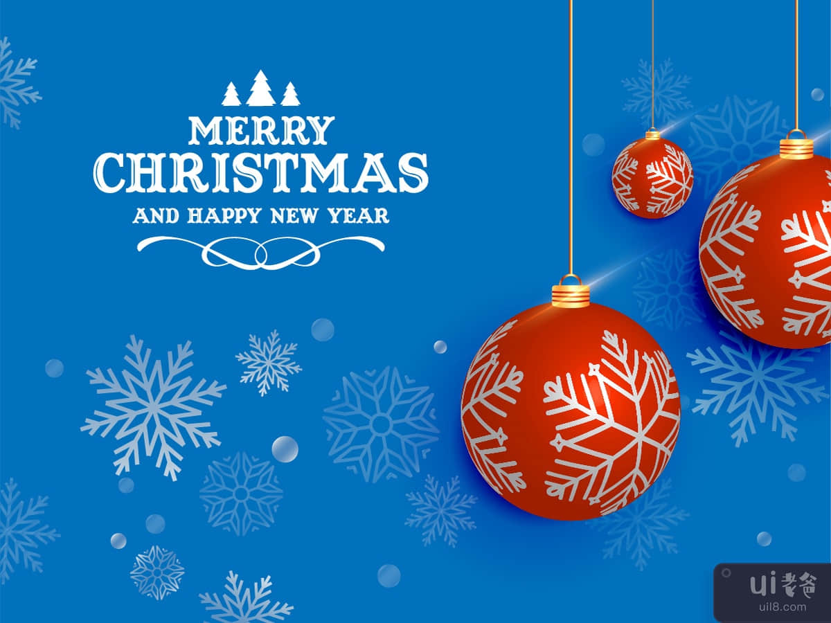 Merry Christmas and happy new year background design