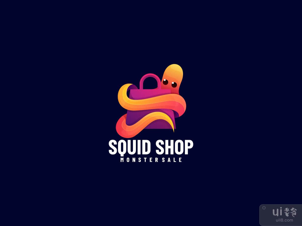 Squid Shop logo design