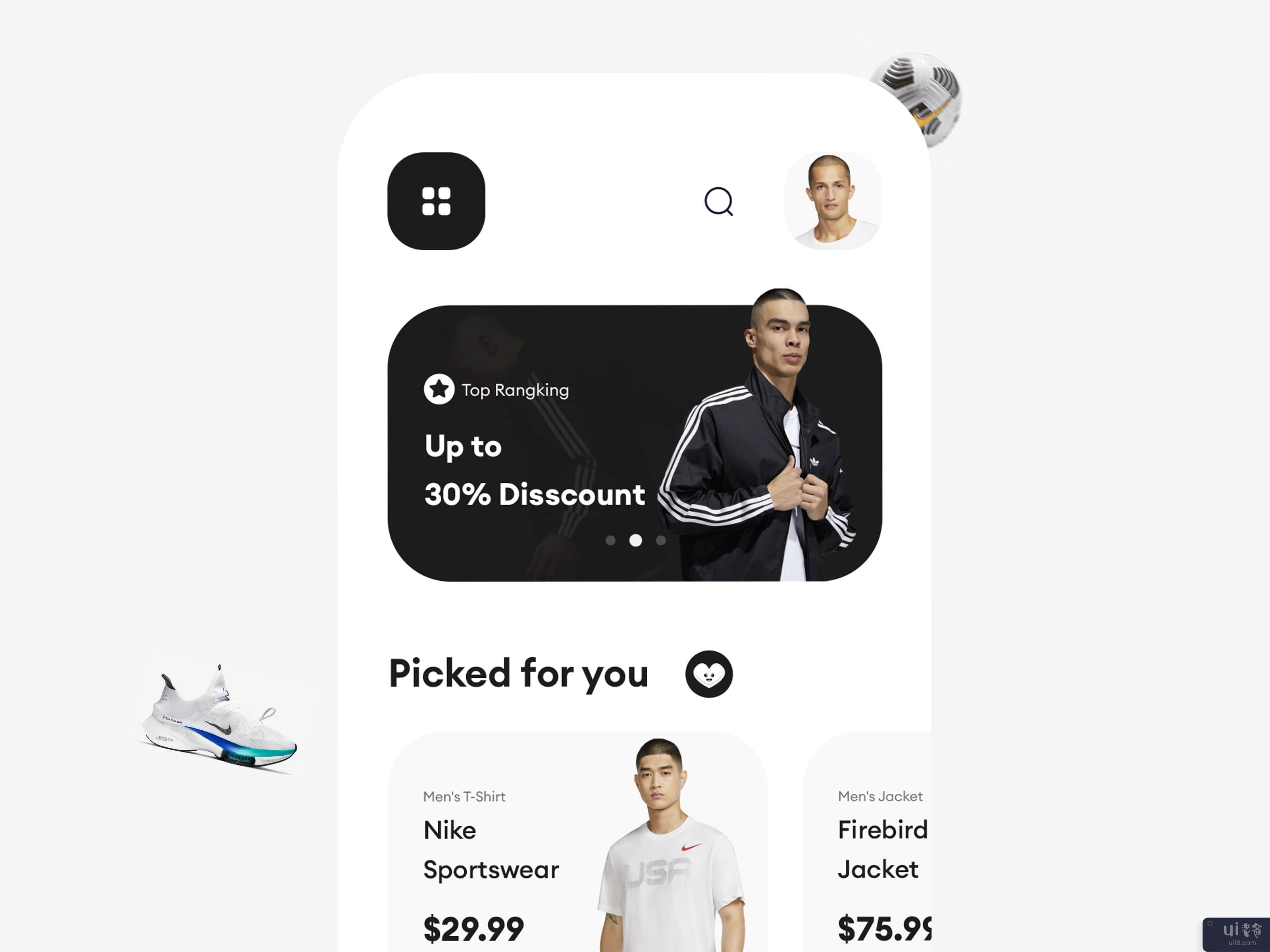 电子商务商店应用程序设计(eCommerce Store App Design)插图3