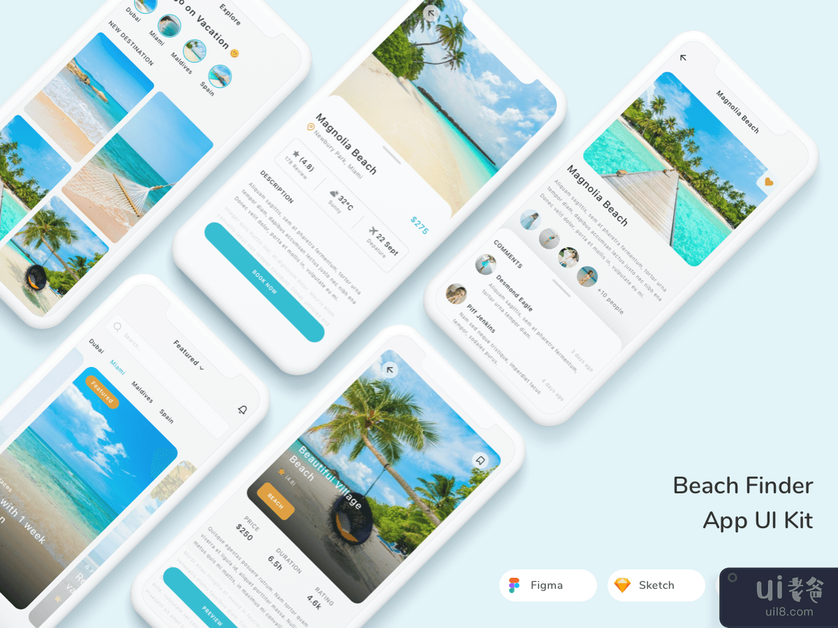 Beach Finder App UI Kit