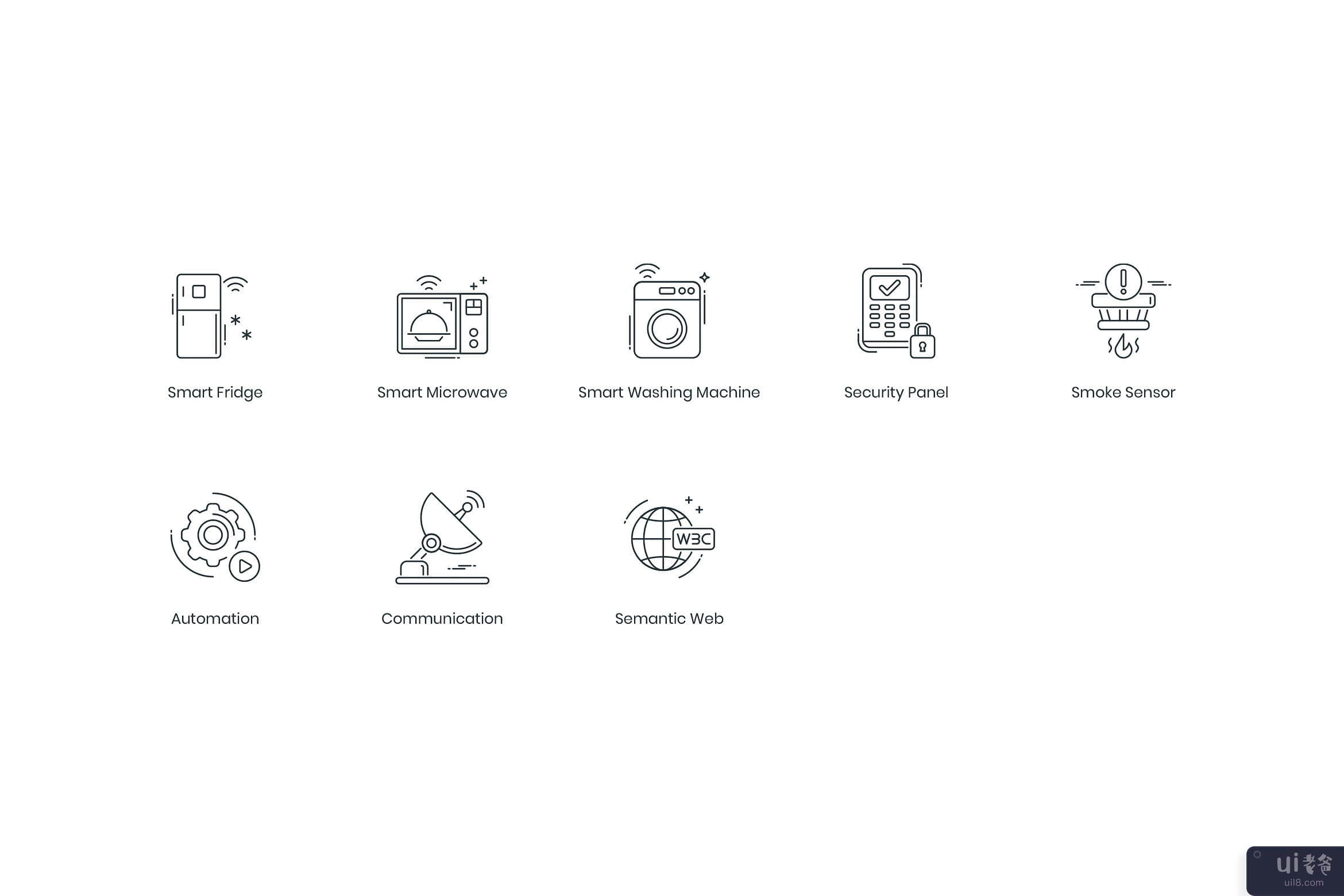 智能技术大纲图标（Pro 图标）(Smart Technology Outline Icons (Pro Icons))插图