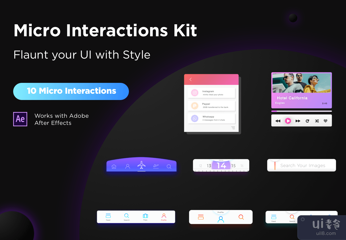 微交互 UI 工具包(Micro Interactions UI Kit)插图