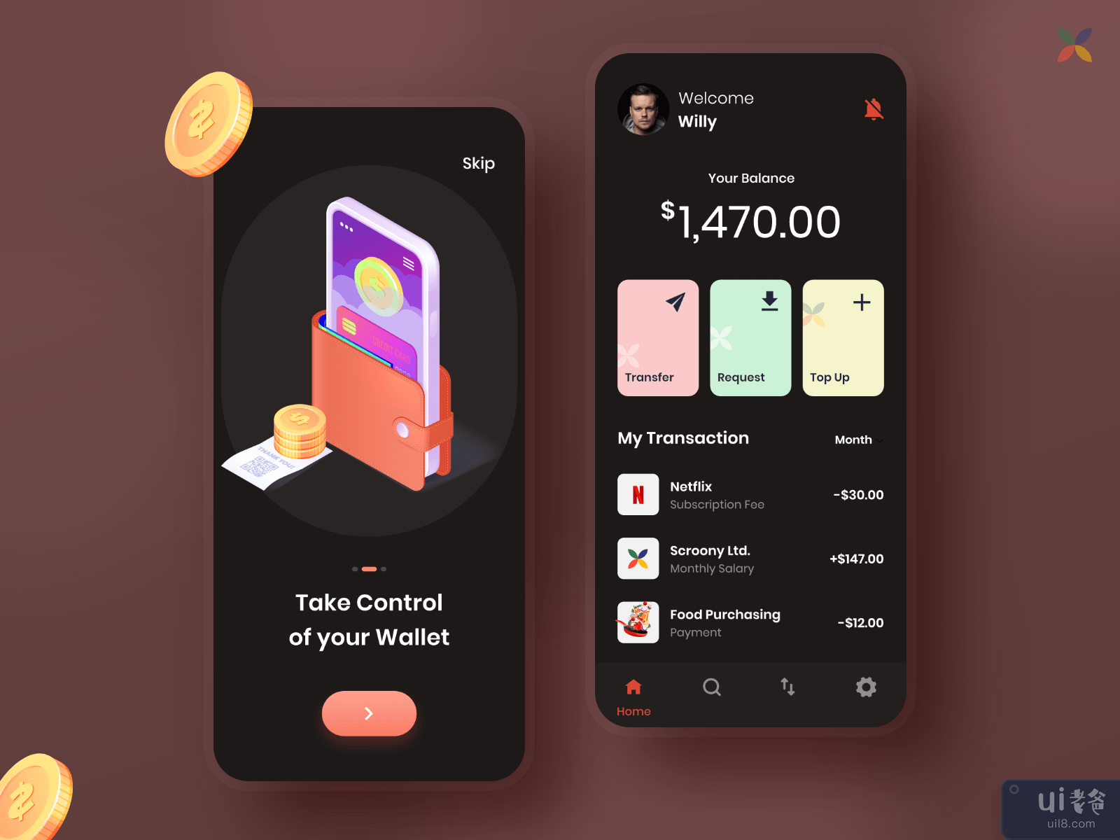 钱包黑暗应用(Wallet Dark App)插图