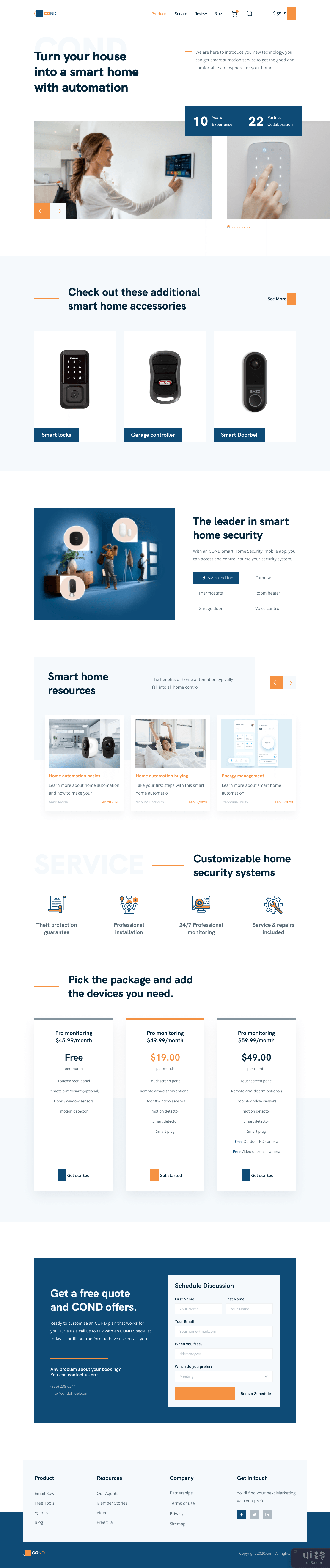 COND - 家庭自动化服务登陆页面(COND - Home Automation Service Landing Page)插图