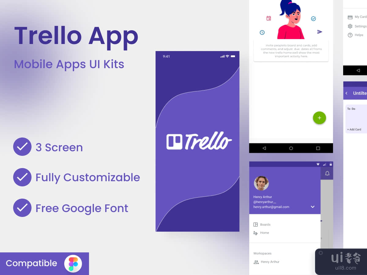 Redesign Trello App UI Kits