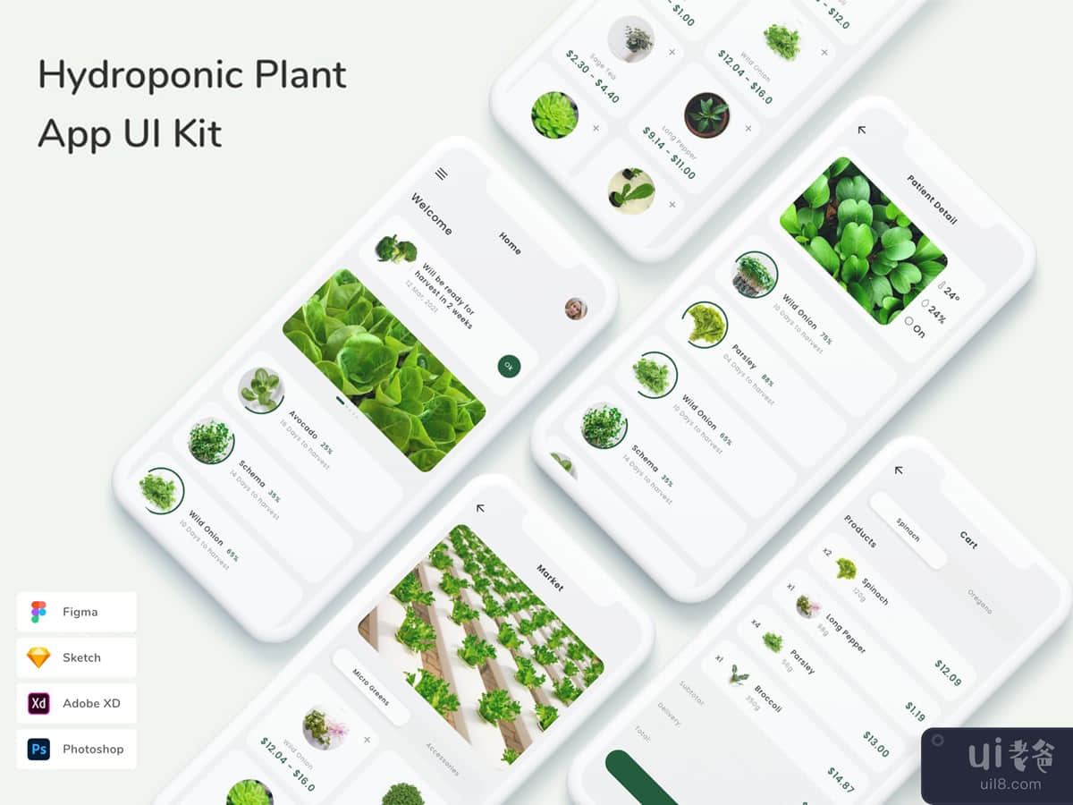 Hydroponic Plant App UI Kit
