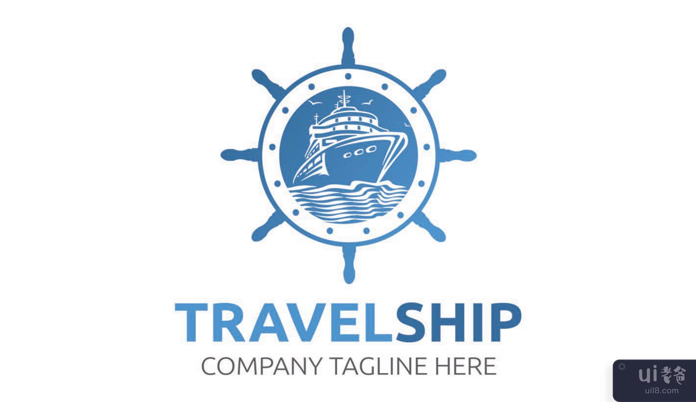 旅游船标志(Travel Ship Logo)插图