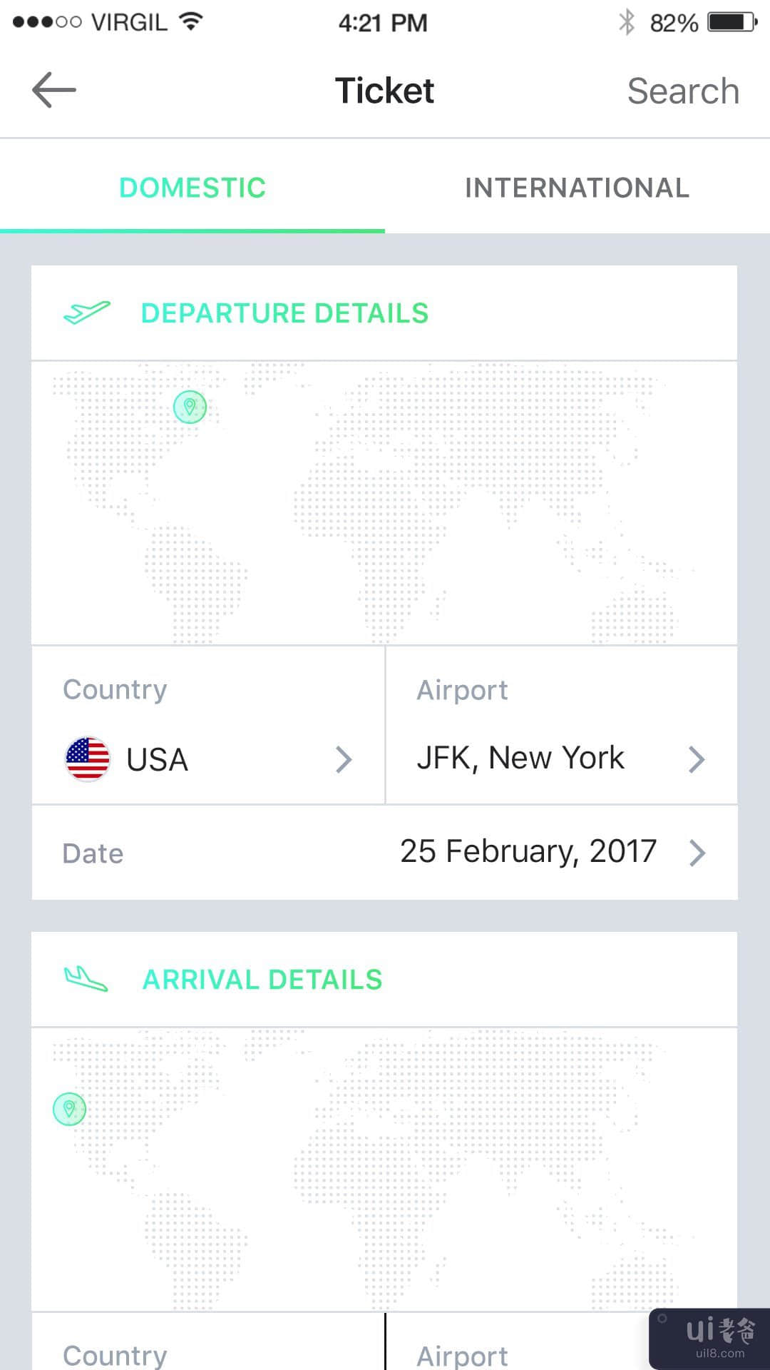 Flight Tracker App Concept Light UI(Flight Tracker App Concept Light UI)插图