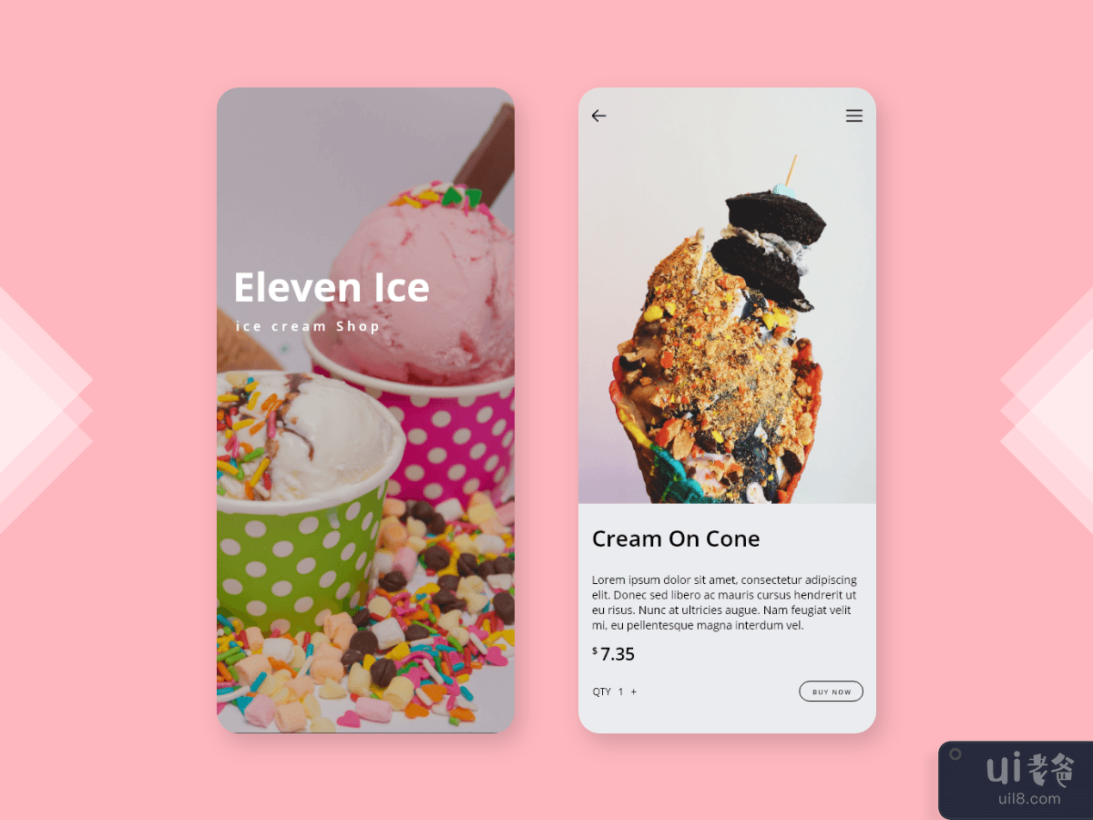 Ice cream app concept