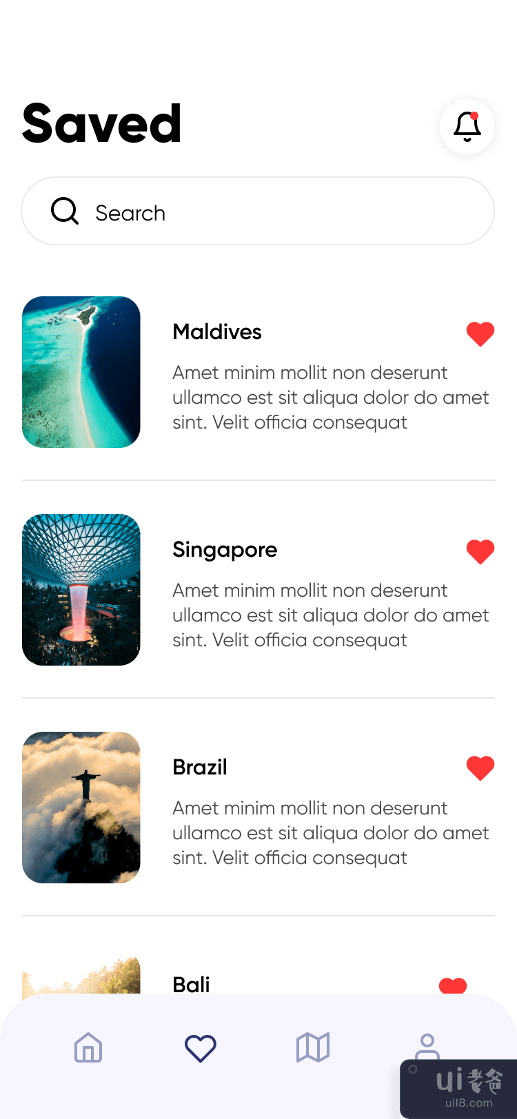 旅游应用 UI 套件(Travel App UI kit)插图