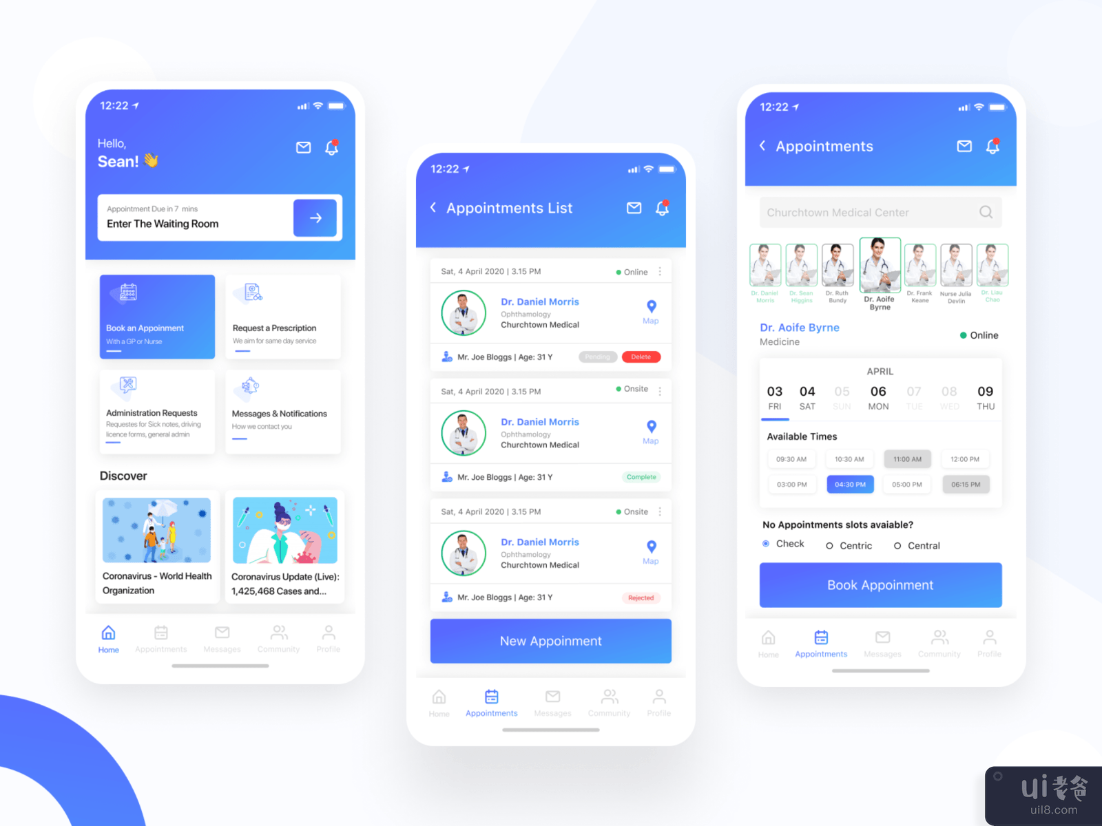 Medical Mobile App UI Concept