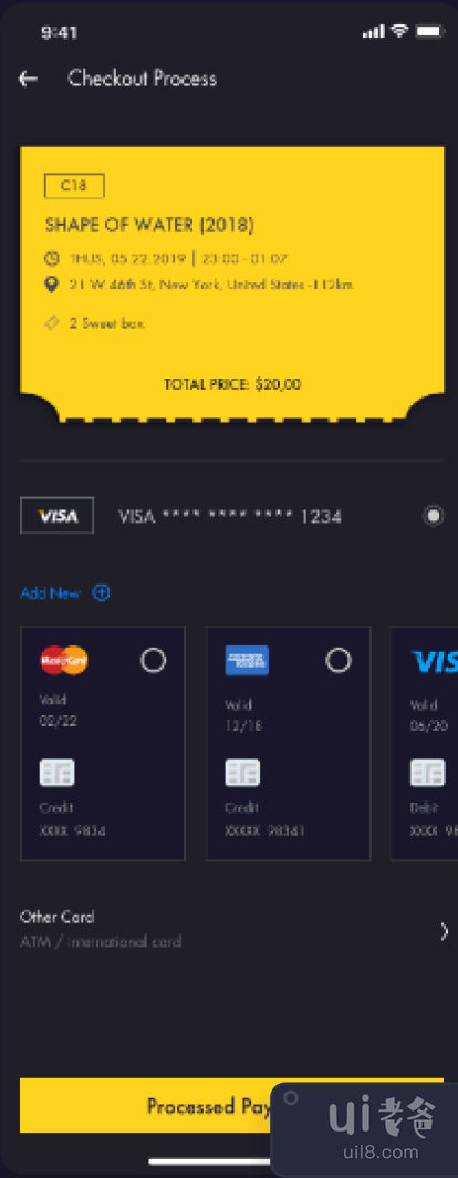 ANKER Cinema - 票务预订应用程序 UI 套件（第 3 部分）(ANKER Cinema - Ticket Booking App UI Kit (Part 3))插图