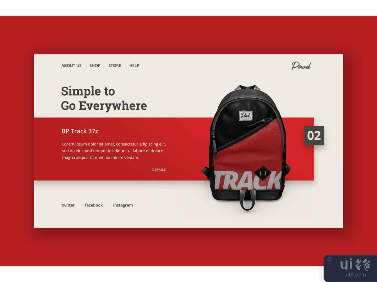 Online Store Hero Header Template