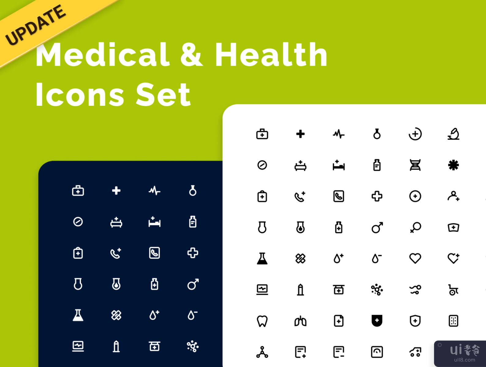 Medical & Health Icons Set - updated!