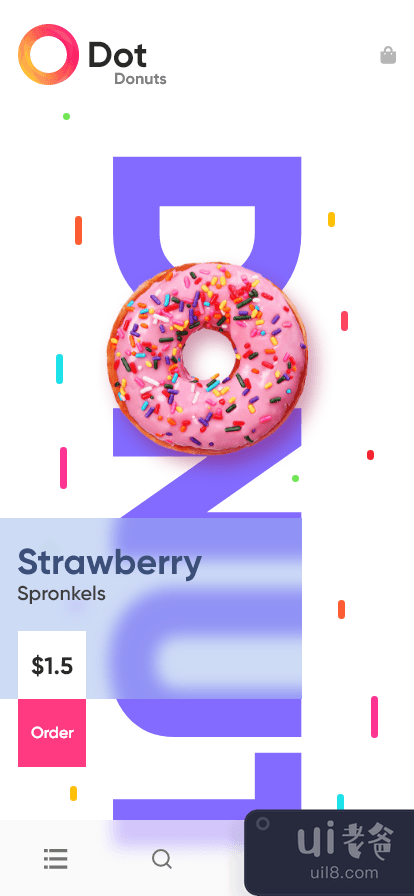 甜甜圈app ui交互动画(Donut app ui interaction animation)插图2