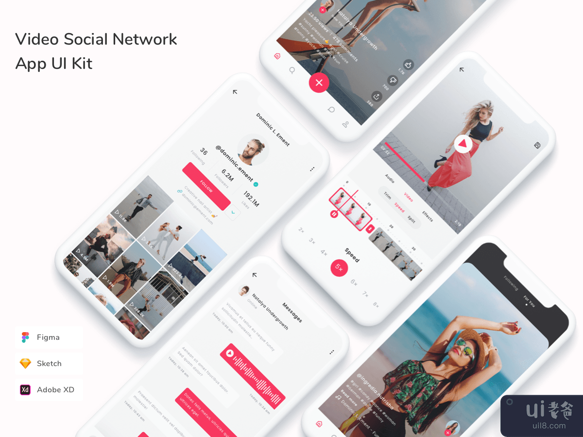 Video Social Network App UI Kit