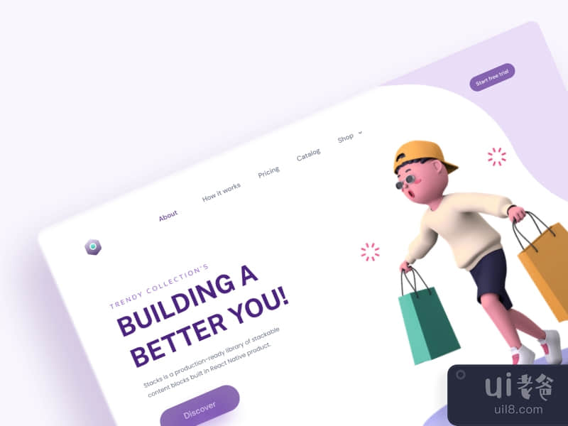 网上购物页眉设计(Online shopping Header Design)插图1