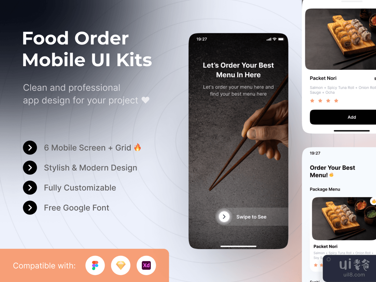 Food Order Mobile UI Kits Template