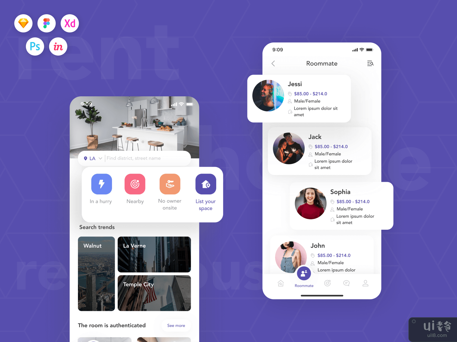 RentHouse - Simply Home Search Mobile App UI KIT #3