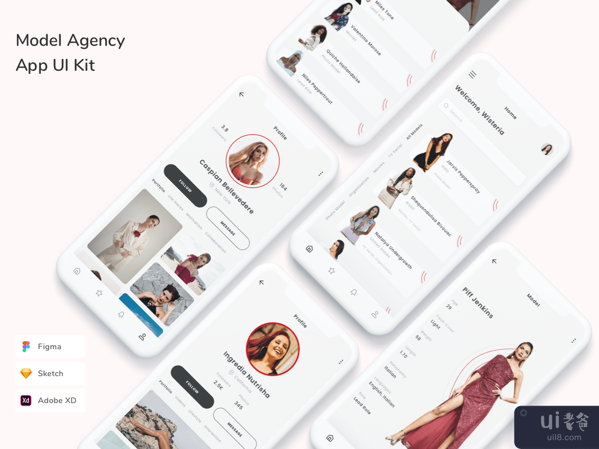 Model Agency App UI Kit