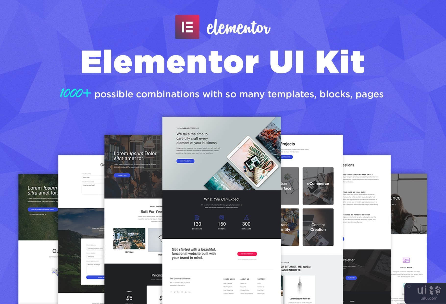 Elementor UI 工具包、模板、块(Elementor UI Kit, Templates, Blocks)插图4