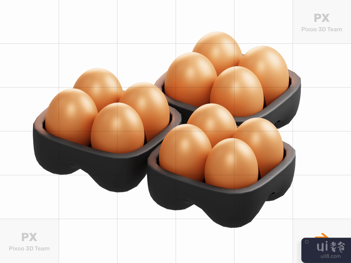 Tanduran - 3D Agriculture Illustration Pack _ Egg Tray