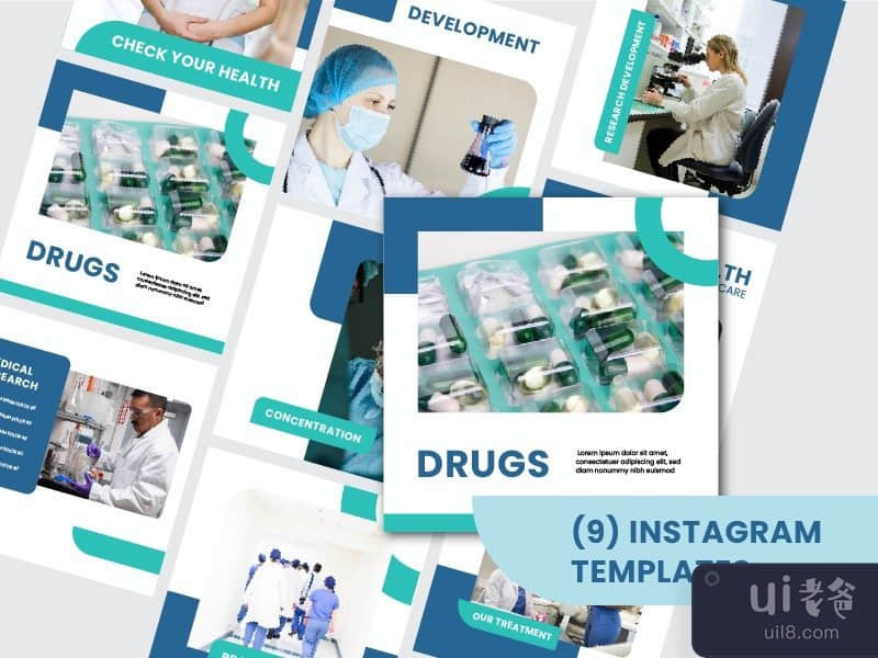 Medical Instagram Feed Templates Professional Clean