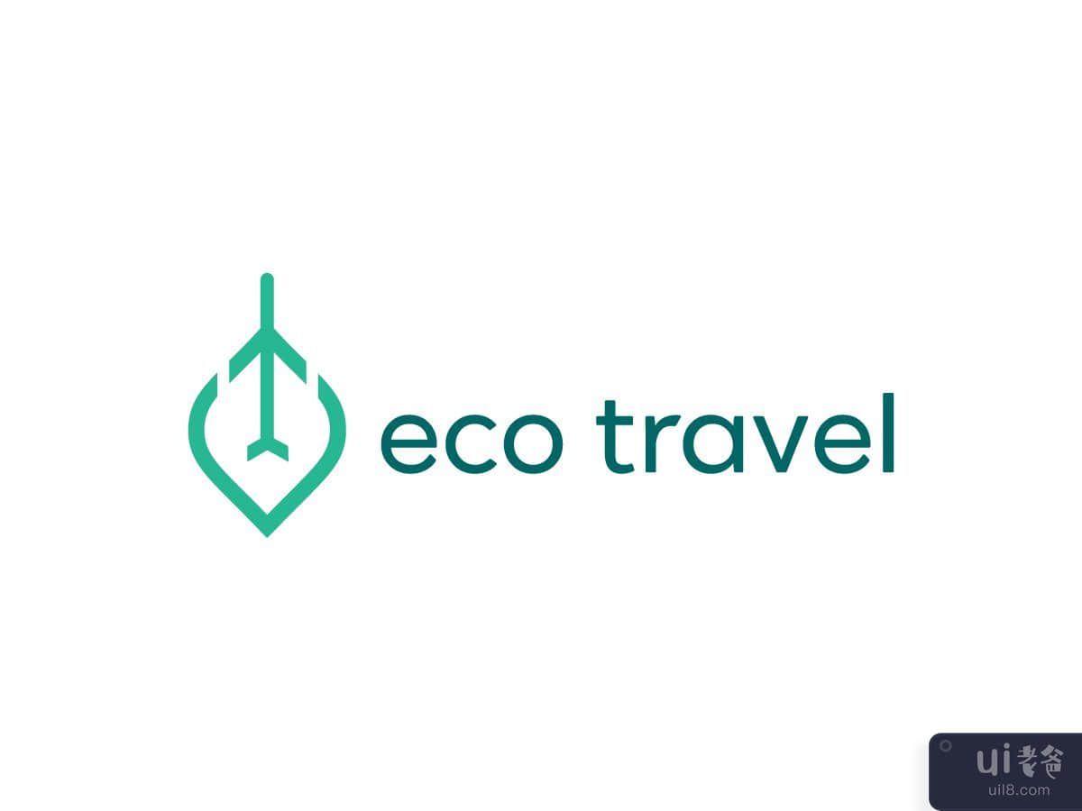 生态旅游标志设计模板(Eco Travel Logo Design Template)插图